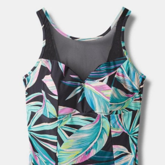 Torrid Wireless Mesh High Neck One Piece Swimsuit - Picture 4 of 4